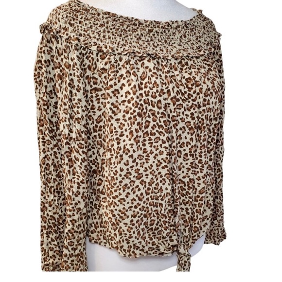 NWT Free People FP Movement Animal Print Boho Top - Picture 11 of 14